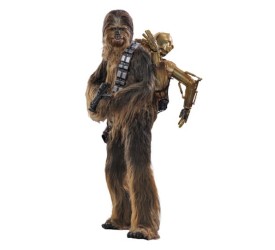 Star Wars Episode V Movie Masterpiece Action Figure 1/6 Chewbacca with Disassembled C-3PO 36 cm