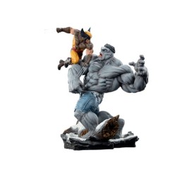 Marvel Statue Grey Hulk vs Wolverine 58 cm