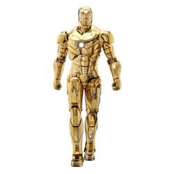 Iron Man Movie Masterpiece Diecast Action Figure 1/6 Iron Man Mark III (Gold Color Version) Hot Toys Exclusive 33 cm