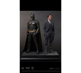 DC Comics Batman The Dark Knight Original 1/3 Scale Hyperreal Movie Statue The Batman and Bruce Wayne Duo Version