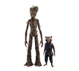 Avengers Infinity War Movie Masterpiece Action Figure 2-Pack 1/6 Groot and Rocket Set