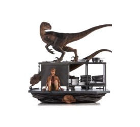 Jurassic Park Art Scale Diorama 1/10 Velociraptors in the Kitchen 33 cm