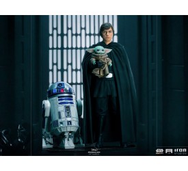 Star Wars The Mandalorian Luke Skywalker with R2-D2 and Grogu Legacy Replica 1/4 Statue 53 cm