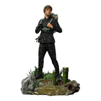 Star Wars Book of Boba Fett Art Scale Statue 1/10 Luke Skywalker & Grogu Training 20 cm