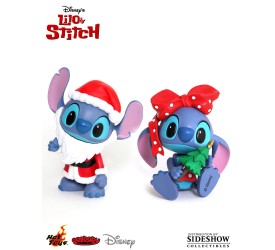 Lilo and Stitch Cosbaby Figure 2-Pack Santa and Gift Version Stitch 8 cm