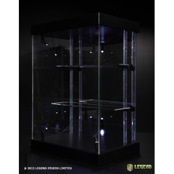 Master Light House Acrylic Display Case with Lighting for Mini Figures (black)