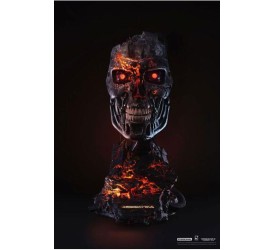 Terminator 2: Judgment Day Replica 1/1 T-800 Endoskeleton Mask Battle Damaged Version 46 cm