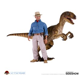 Jurassic Park Dr. Alan and Velociraptor 1/6 Scale Figure Set
