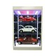 Display Case with Lighting for Model Cars and Action Figures (transparant/white)